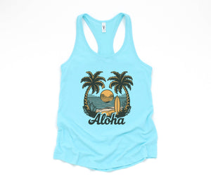 Aloha Beach Tank, Aloha Tank Top, Hawaiian Tank Top, Beach Tanks, Summer Tank Top, Vacation Tank, Summer Tank Tops, Hawaii Tank Top