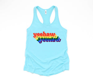 Yeehaw LGBT Tank Top, Pride Month Tank Top, Rainbow Pride Tank Top, Love Is Love Tank Top, Equal Rights Tank Top, Gift For LGBT Support