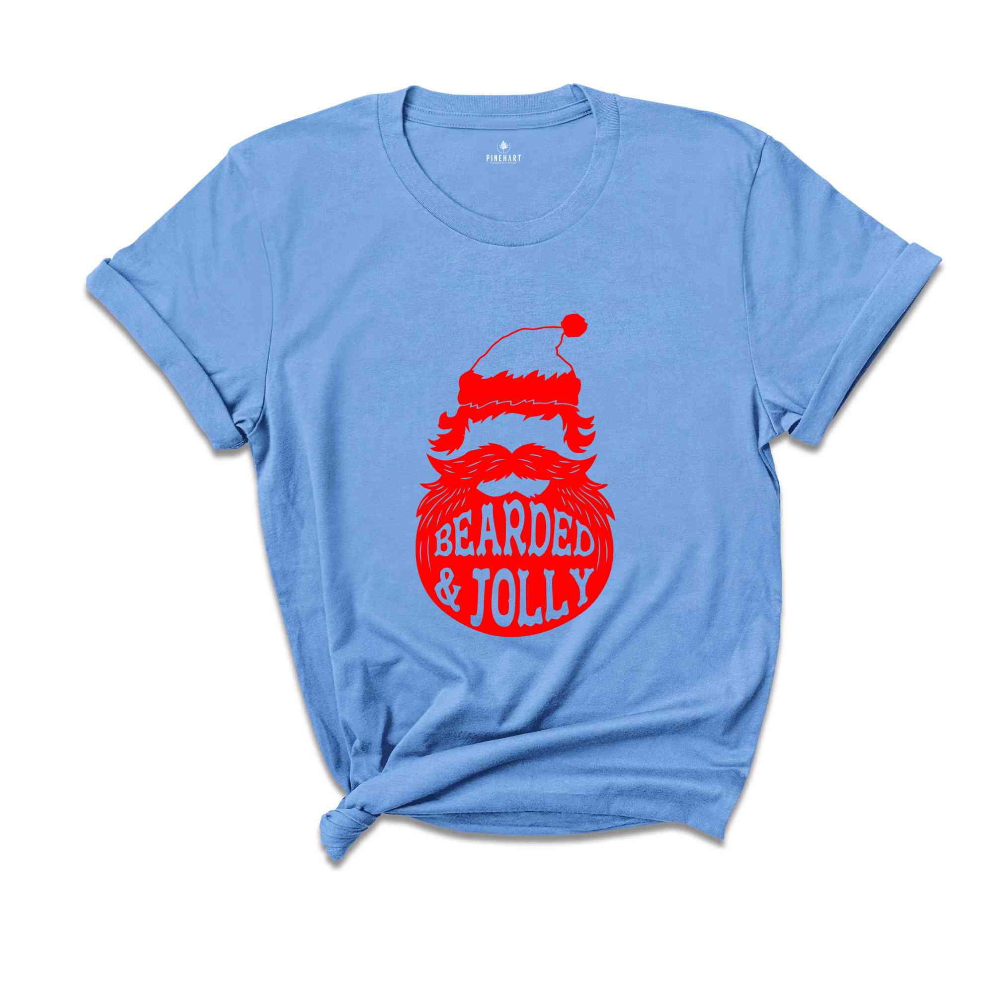 Bearded & Jolly Shirt, Santa Beard Shirt, Funny Christmas Shirt, Santa Claus Shirt, Cute Christmas Shirt, Holiday Season Shirt