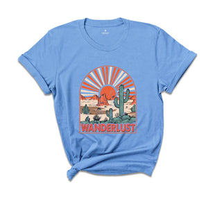 Wanderlust Desert Shirt, Western Shirt, Cactus Shirt, Cow Skull Shirt, Desert Vibes Shirt, Country Shirt, Arizona Shirt