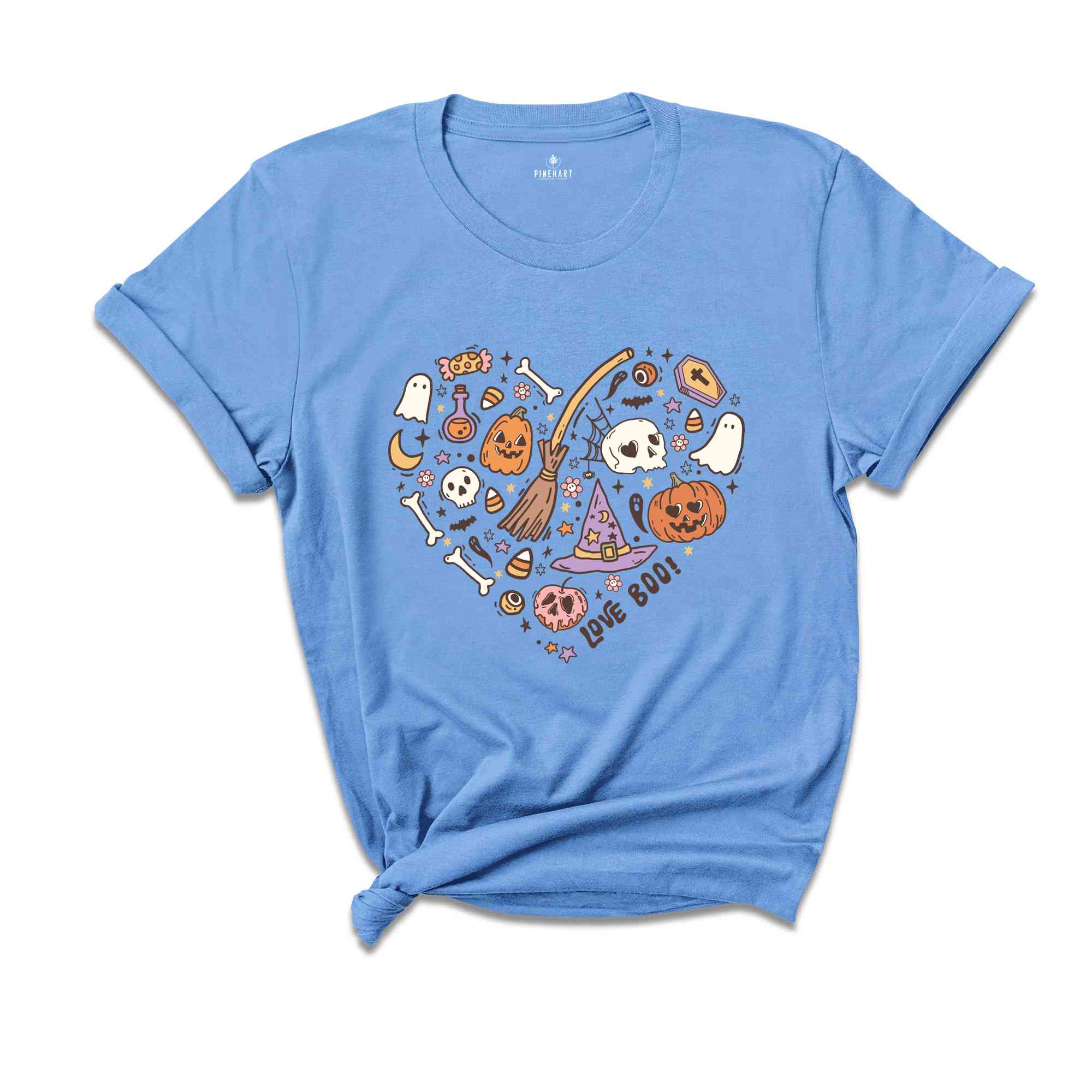 Halloween Doodles Heart Shirt, Love Boo Shirt, Halloween Heart Shirt, Halloween Shirt, Cute Halloween Shirt, Boo Shirt, Pumpkin Shirt