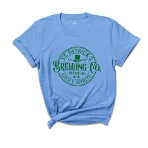 St. Patrick’s Brewing Co Premium Lucky Spirits Shirt, Lucky Shirt, Funny St Patrick's Day Shirt, Shamrock Shirt, Drinking Shirt