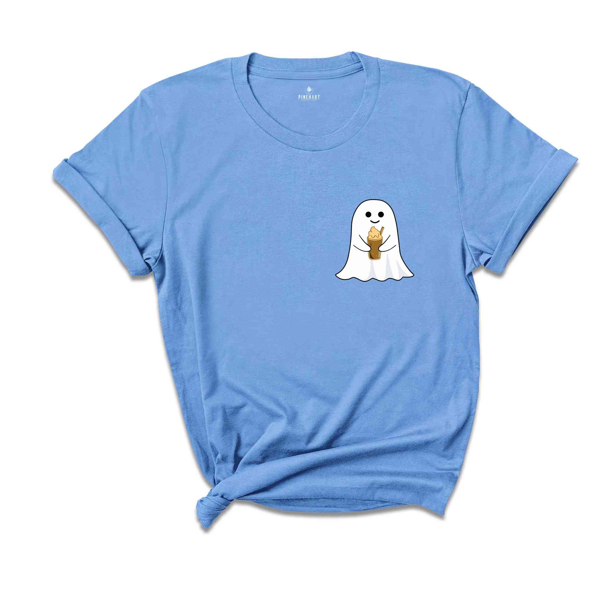 Halloween Pocket Ghost Shirt, Little Ghost Coffee Shirt, Ghost Pocket Shirt, Spooky Season Shirt, Halloween Shirt, Cute Ghost Shirt