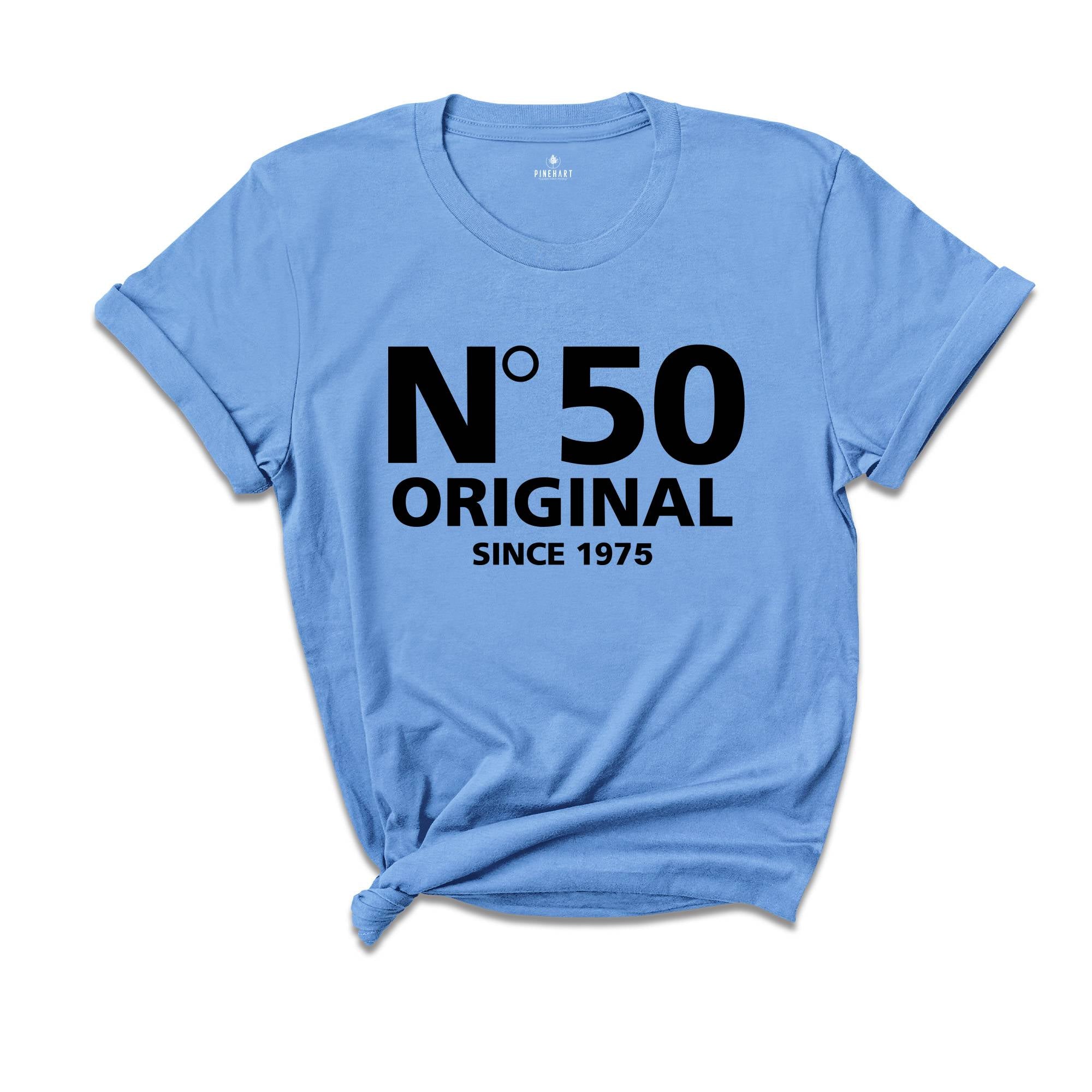 50 Original Since 1975 Shirt, 50th Birthday Shirt, Trendy Birthday Shirt, 50th Birthday Party Gift, Trendy Fiftieth Shirt, 50th Group Shirts