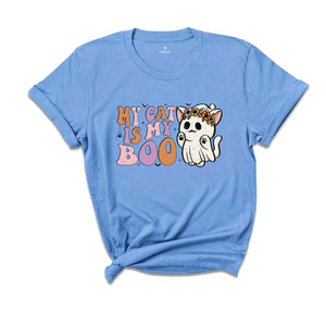 My Cat Is My Boo Shirt, Cute Halloween Shirt, Animal Lover Tee, Halloween Mom Shirt, Cute Halloween Gift, Halloween Cat Shirt