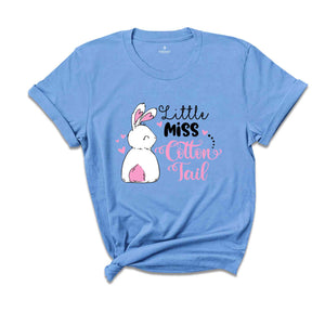 Little Miss Cotton Tail T-shirt, Bunny Lover Shirt, Easter Party Tee, Happy Easter 2024 Gift, Cute Easter Gift