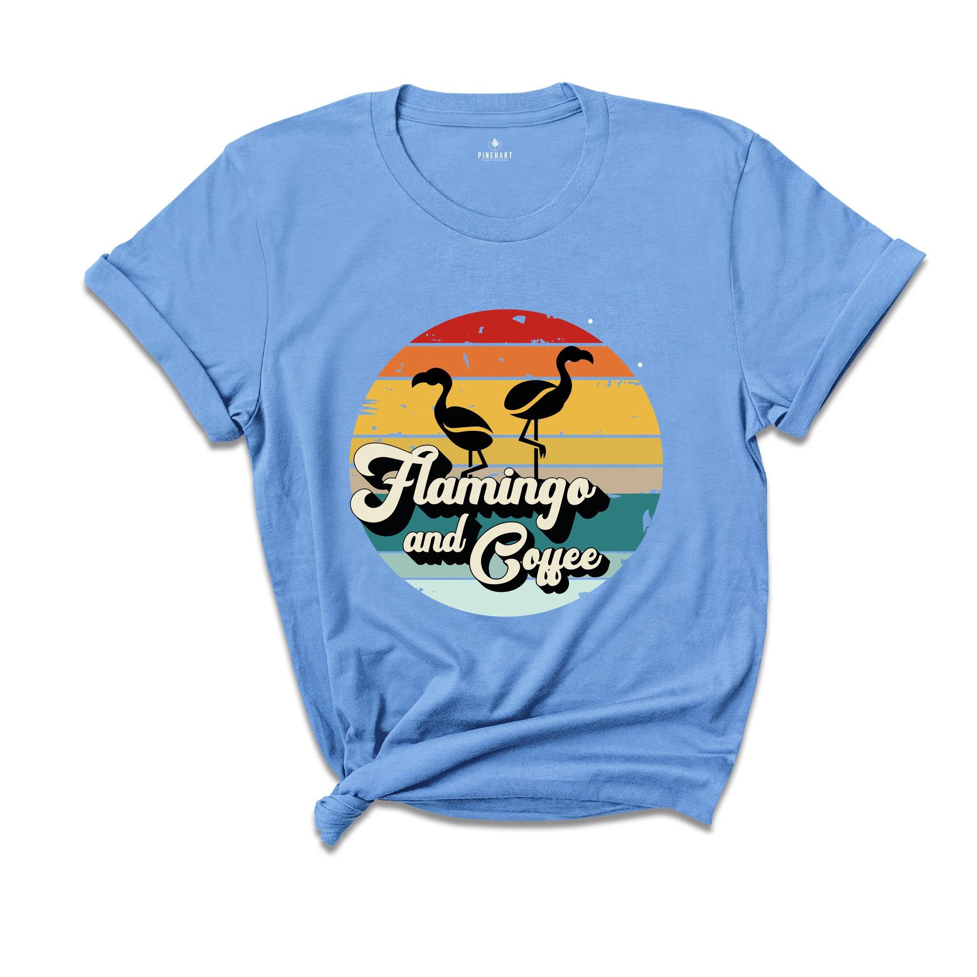 Flamingo and Coffee Shirt, Coffee Lover Tee, Coffee Gifts, Flamingo T Shirt, Coffee Flamingo Gift, Barista Shirt, Cute Coffee Shirt