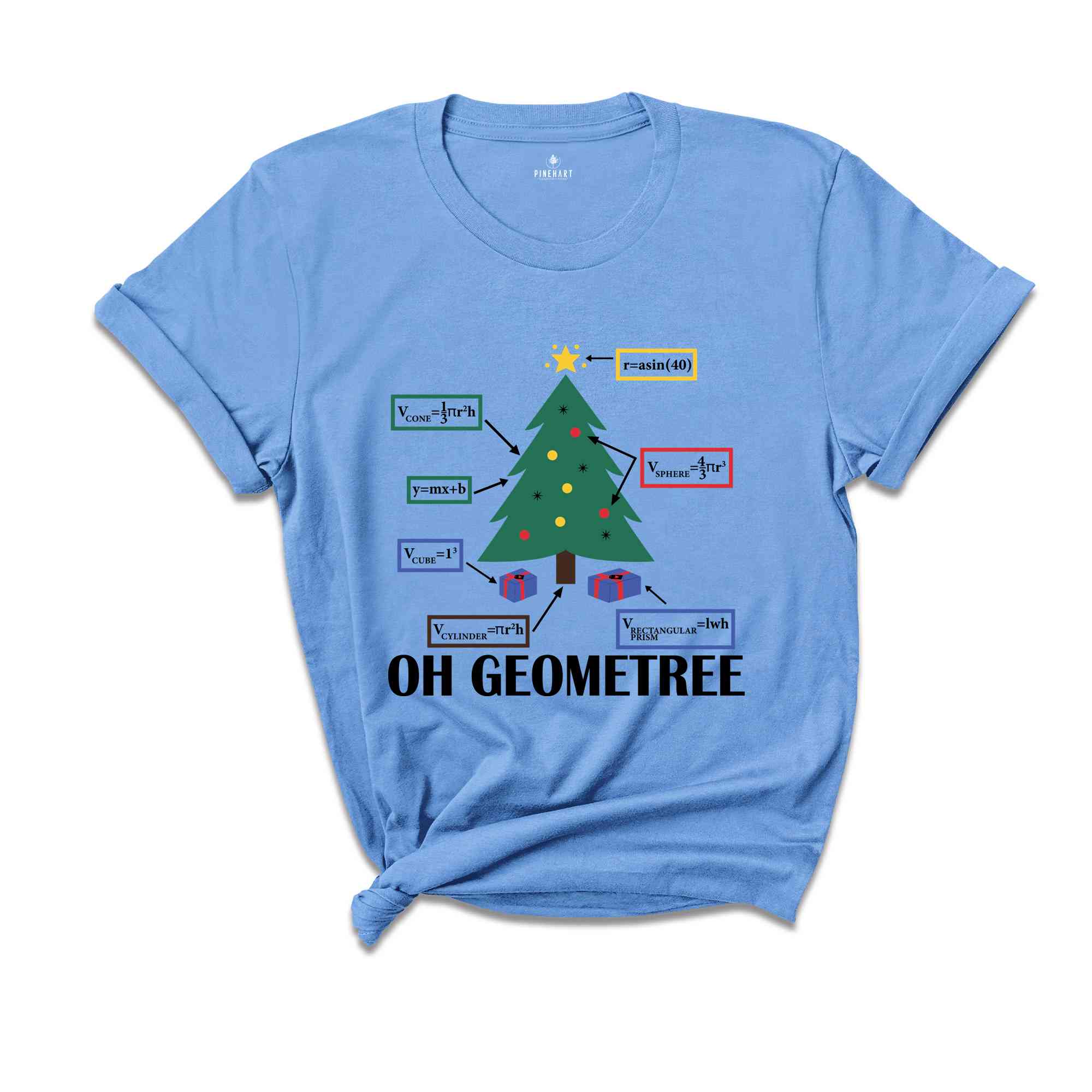 Oh Geometree Christmas Tree T-Shirt, Geometry Teacher Shirt, Geometry Teacher Gift, Christmas Geometry Gift, Math Nerd Gift