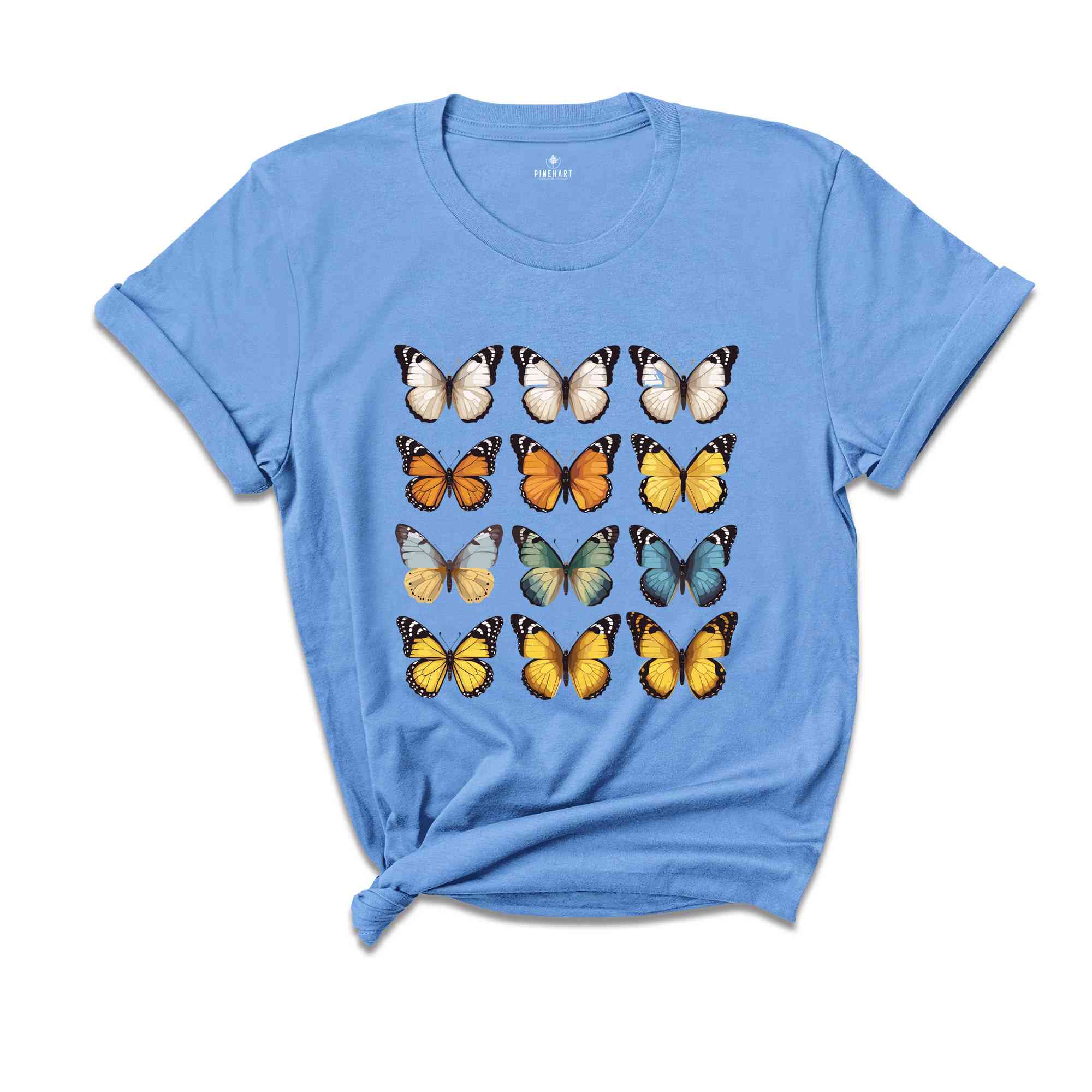 Butterfly Shirt, Butterflies Tee, Vintage Shirt, Minimalist T-Shirt, Tee Floral Shirt, Retro Butterflies Shirt, Nature Lover Shirt