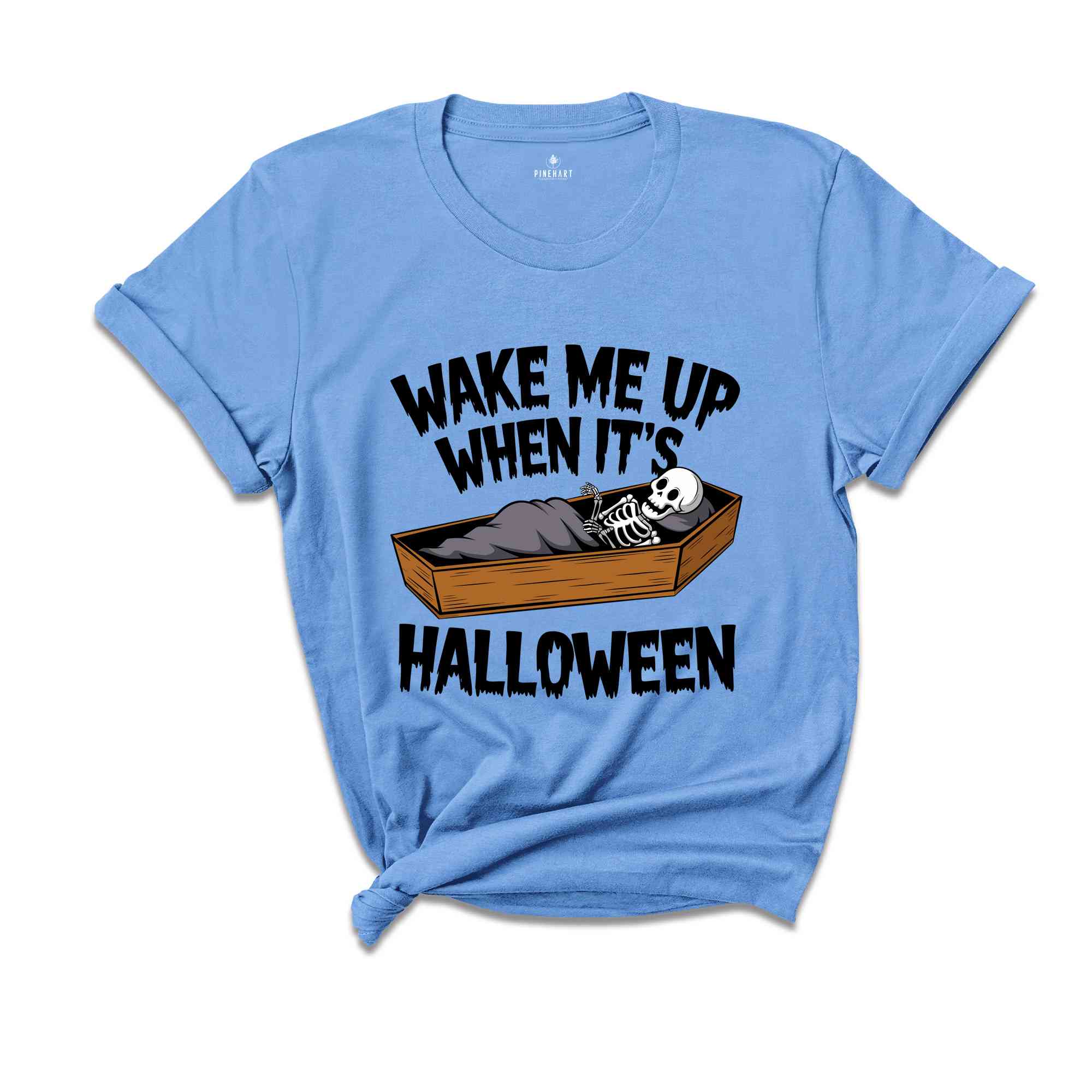 Wake Me Up When It's Halloween Shirt, Halloween Shirt, Funny Halloween Shirts, Fall Season Shirts, Funny Skeleton Shirt