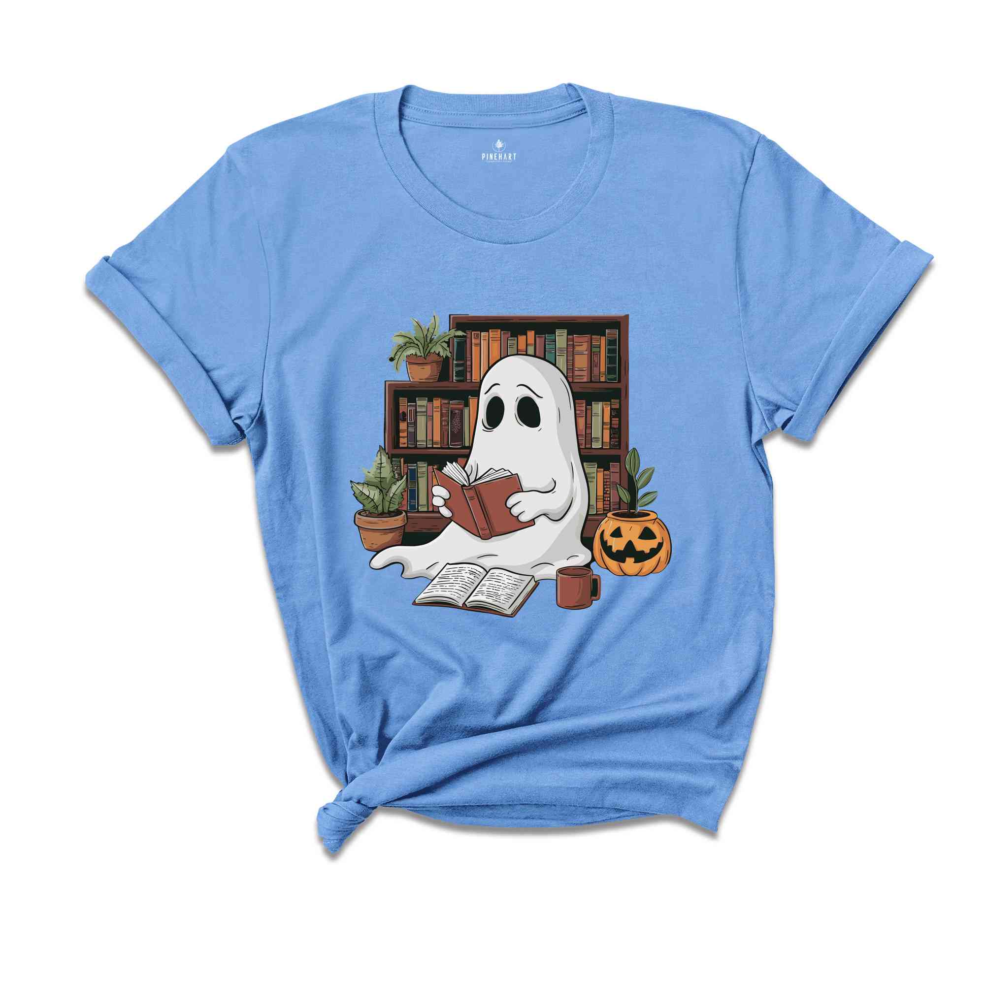 Bookish Ghost Shirt, Spooky Library Shirt, Book Lover Shirt, Reading Shirt, Funny Pumpkin Shirt, Librarian Appreciation Gift