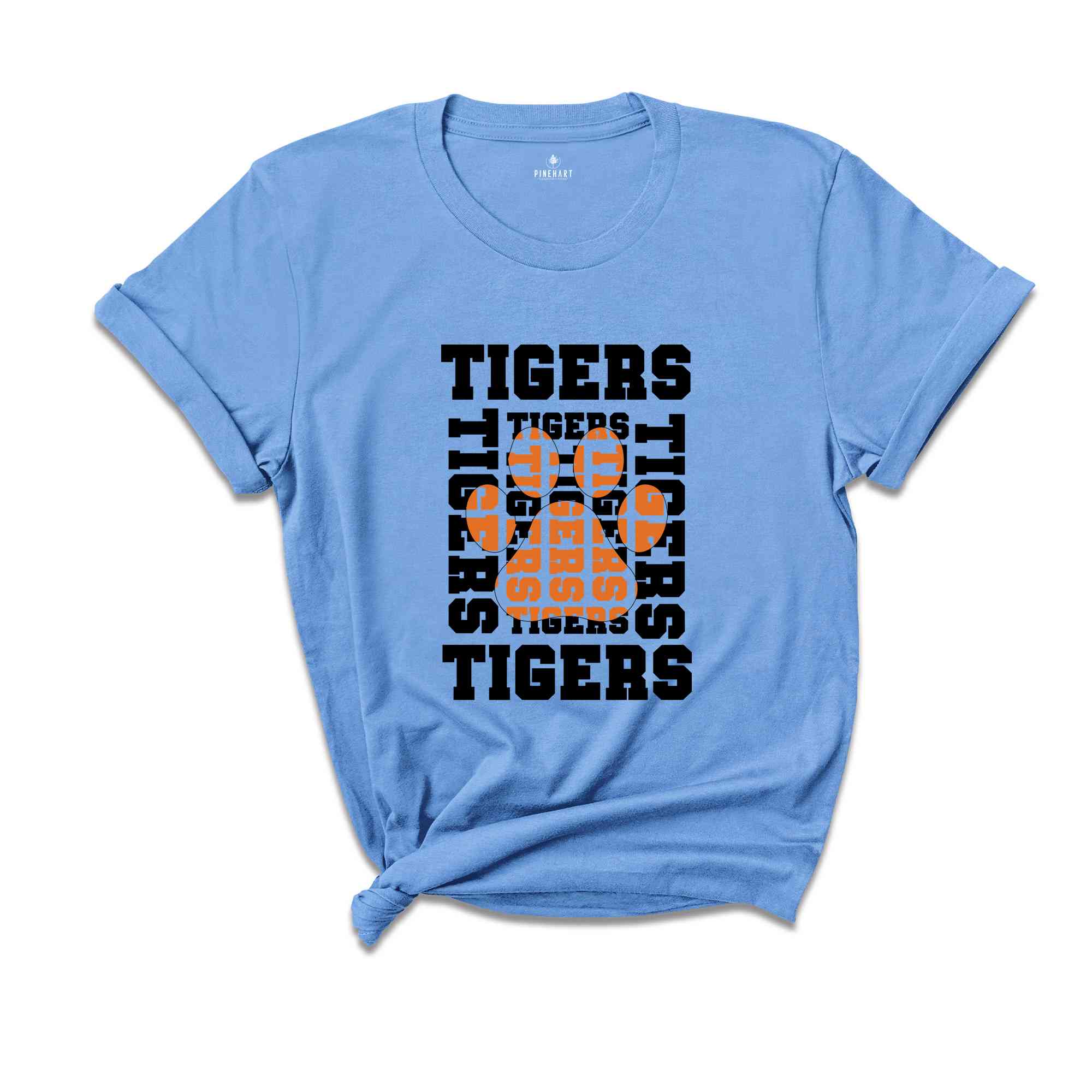 Stacked Tigers Paw, Tigers Mascot Shirt, Tigers Lover Shirt, Tigers Cheer Tee, School Spirit Shirt, Tigers School Team Shirt,