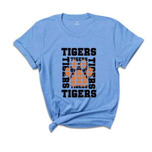 Stacked Tigers Paw, Tigers Mascot Shirt, Tigers Lover Shirt, Tigers Cheer Tee, School Spirit Shirt, Tigers School Team Shirt,