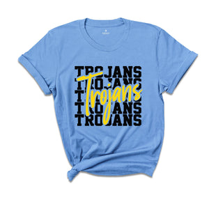 Team Mascot Shirt, Trojans Team Shirt, Trojans Football Shirt, Trojans Fan Shirt, Trojans School Shirt, Trojans School Spirit