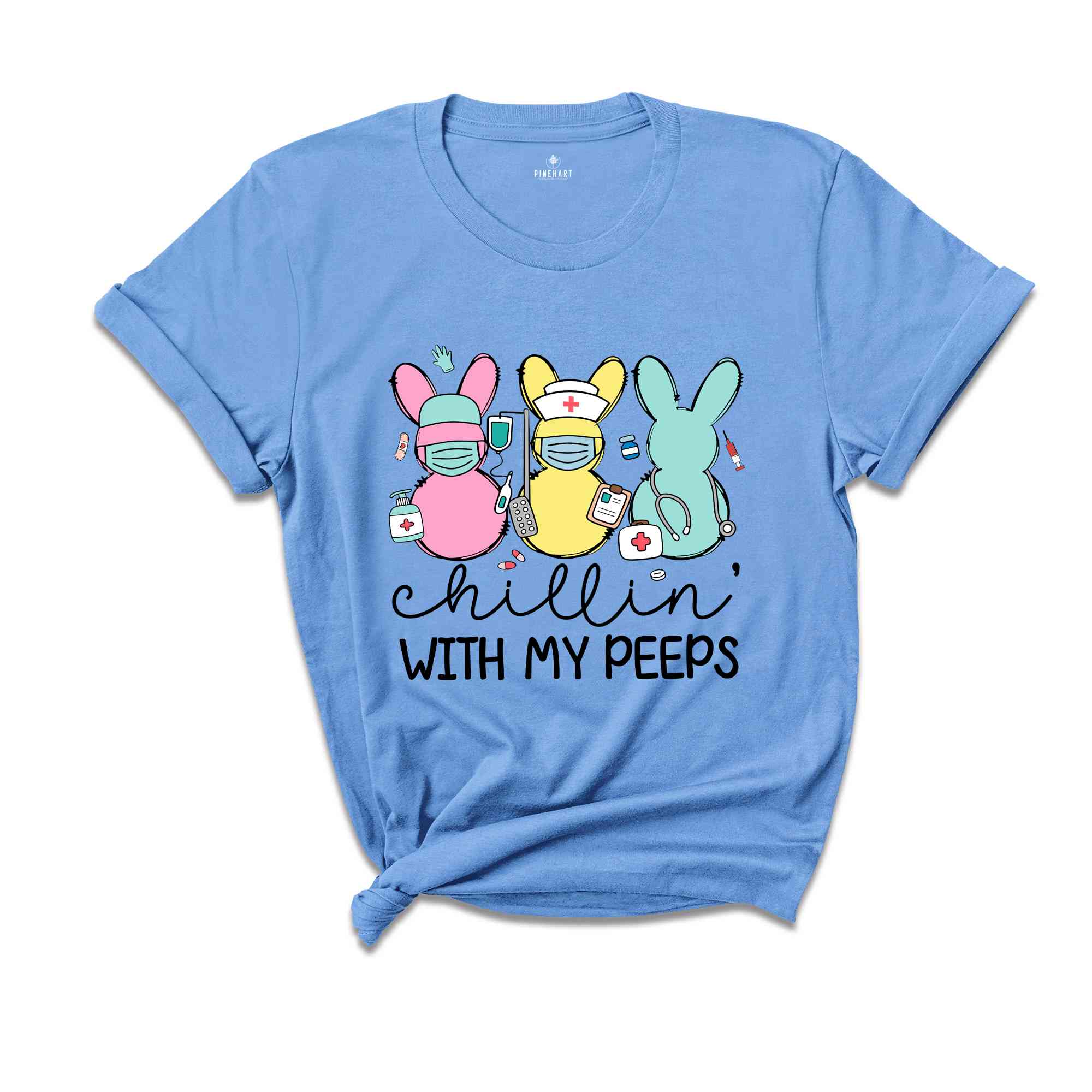 Chillin With My Peeps Easter Bunny Shirt, Easter Day Tee, Easter Day Outfit, Easter Day Gift, Bunny Lover Tshirt, Happy Easter