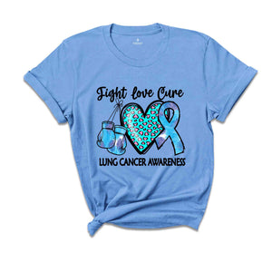 Lung Cancer Awareness Shirt, Cancer Support Clothing, Heart T-Shirt, Gifts for Cancer Warrior, Cancer Ribbon T-Shirt, Shirts for Womens