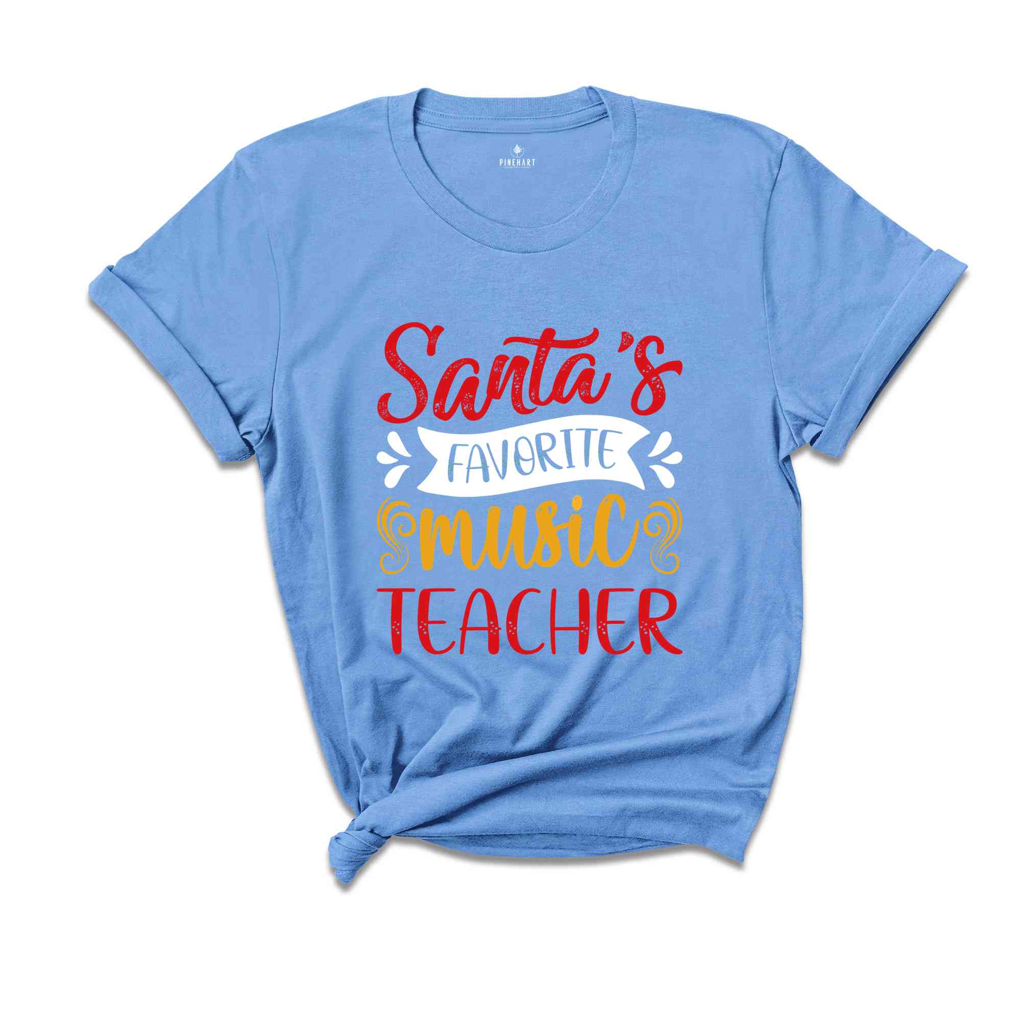 Music Teacher Christmas Shirt, Santa's Favorite Music Teacher, Funny Christmas Tee, Holiday Shirt, Christmas Teacher Tee