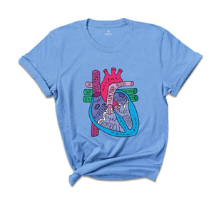 Cardiologist Anatomical Heart Shirt, Cardiac Nursing Gift, Nursing School Shirt, Medical School Student Shirt, Heart Anatomy Shirt