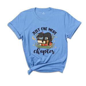 Just One More Chapter Adorable Cat Shirt, Book Lover Shirts, Librarian Shirt, Book Nerd Shirt, Gift For Book Lover, One More Chapter