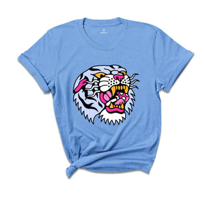 Tiger Shirt, Vintage Tiger Shirt, Tiger T-Shirt, Tiger Gift, Tiger Outfit, Tiger Face Shirt, Tiger Face Tee, Animal Shirts