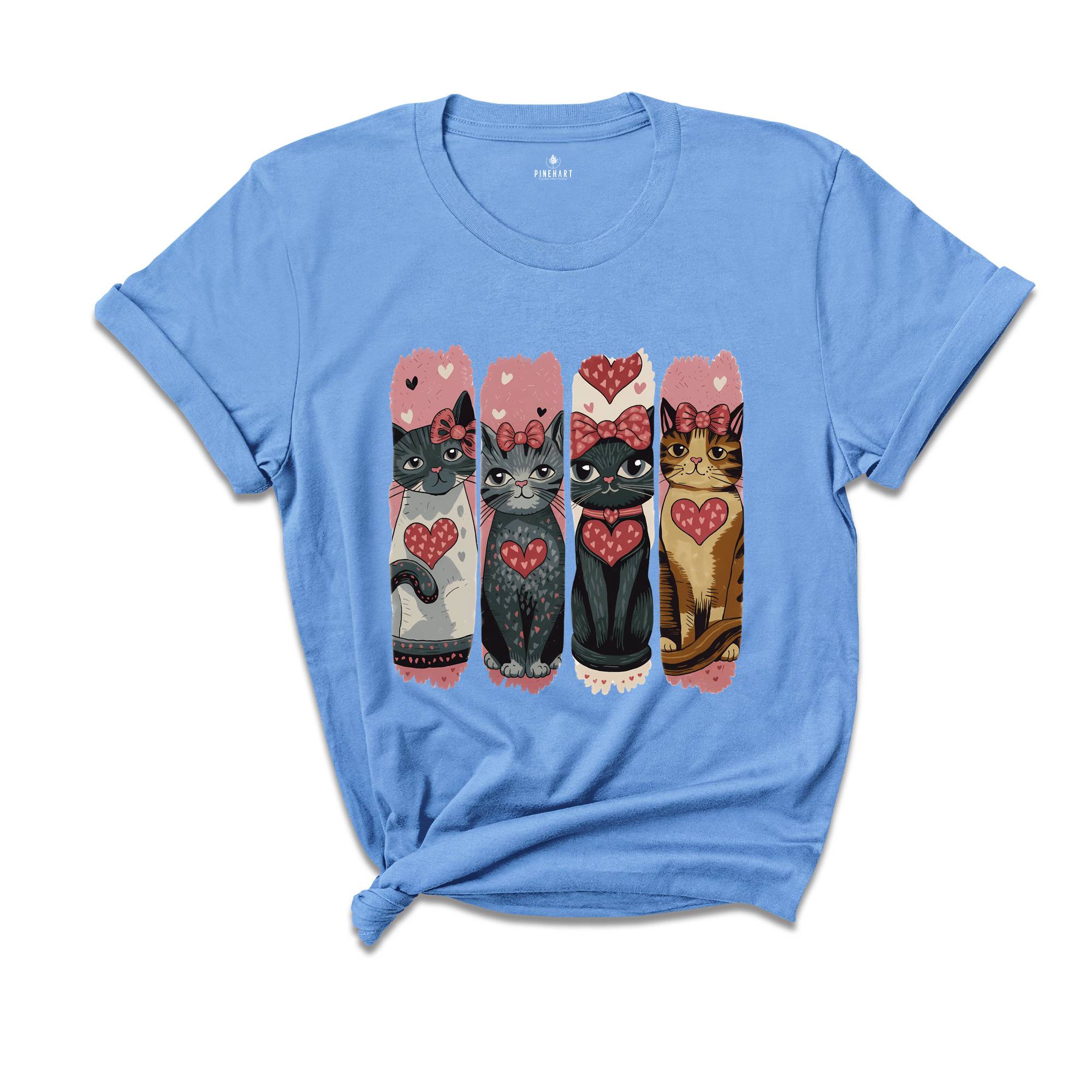 Valentine Cat Shirt, Cute Valentines T-Shirt, Cat Lover Shirt, Cat Shirt, Valentines Shirt, Cat Lover Tee, Cat Mom, Valentines Gift