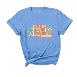 He is risen Matthew 28:6 Shirt, He is risen Shirt, Happy Easter Shirt, Bunny Shirt, Easter Shirt, Cute Shirt