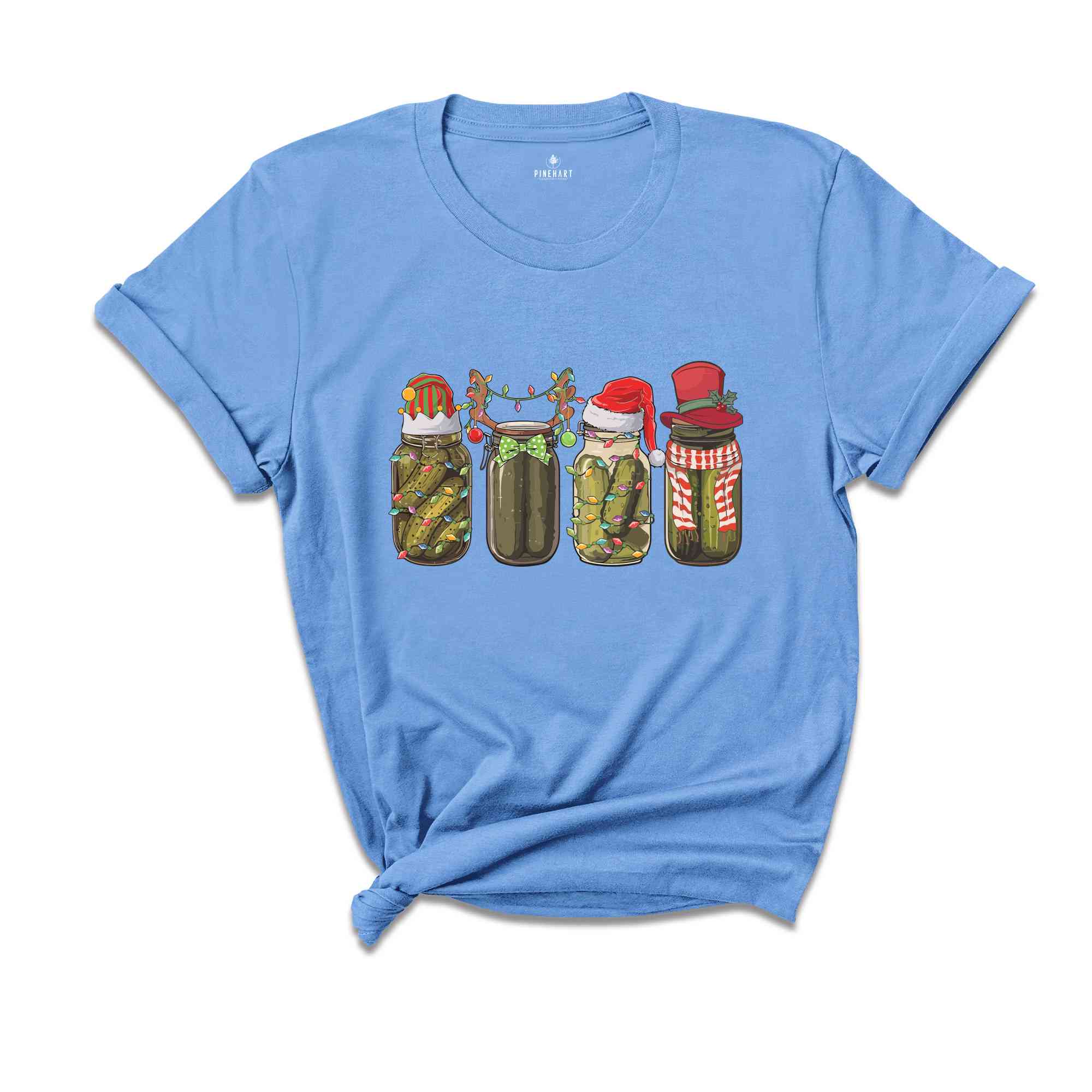 Canned Pickles Christmas Light Shirt, Pickle Lover Shirt, Pickle Jar Shirt, Canning Season Shirt, Christmas Food