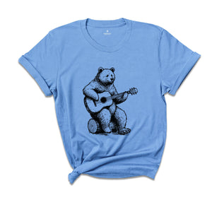 Bear Playing Guitar Shirt, Bear Shirt, Bear And Music Shirt, Musician Shirt, Guitar Player Shirt, Bear Guitar Shirt, Music Guitar Gift