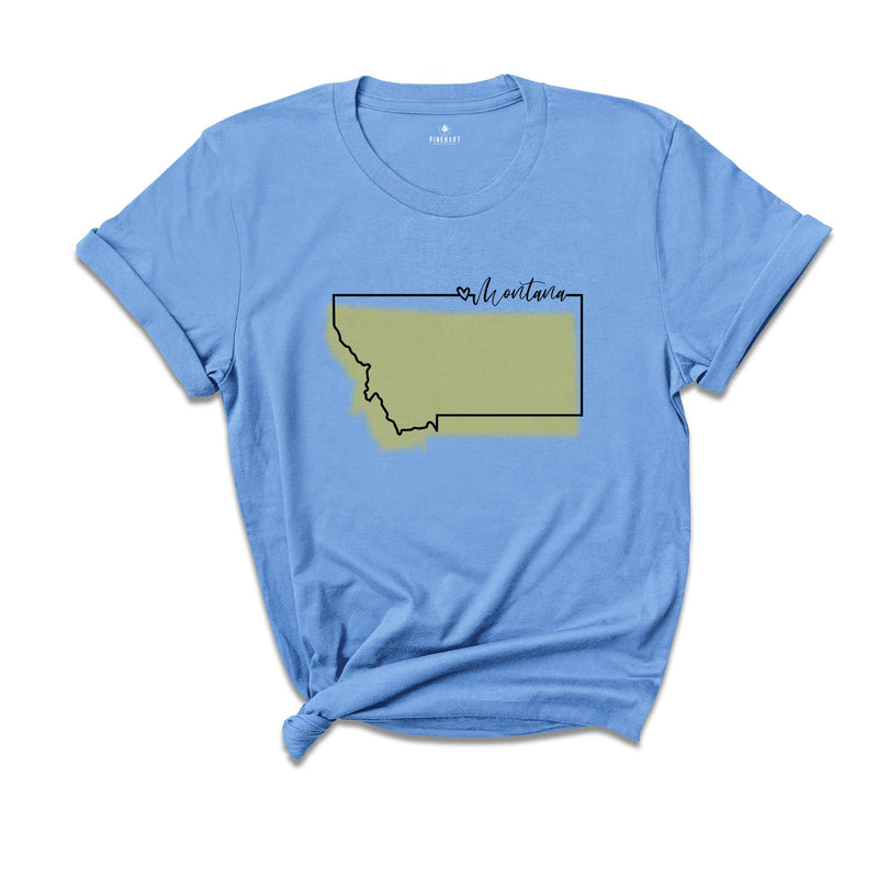 Montana State Shirt, Montana Map T-Shirt, Travel Gift Tee, Family Reunion Shirt, Montana , Montana Lover Shirt