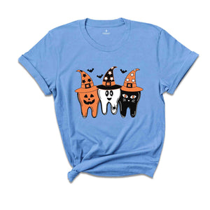 Dentist Halloween Shirt, Witch Tooth Shirt, Ghost Teeth Shirt, Pumpkin Teeth Shirt, Spooky Dental Shirt, Halloween Costume