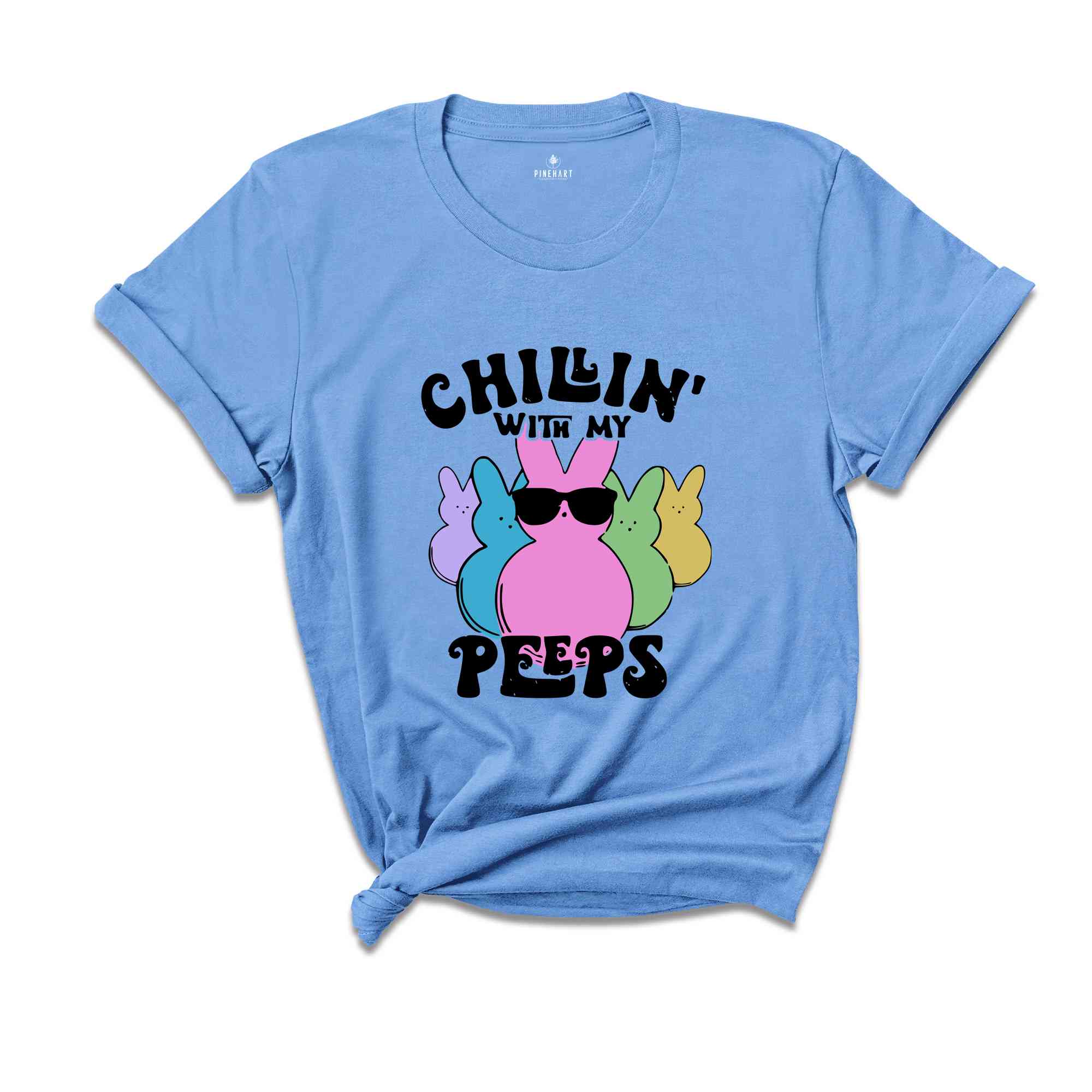 Chillin’ With My Peeps Shirt, Retro Easter Shirt, Easter Shirt, Cute Easter Shirt, Bunny Shirt, Easter 2024 shirt, Trendy Easter