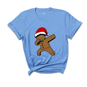 Gingerman Dabbing Santa Hat Shirt, Family Christmas Shirt, Christmas Pajamas, Matching Christmas, Christmas Party Gift