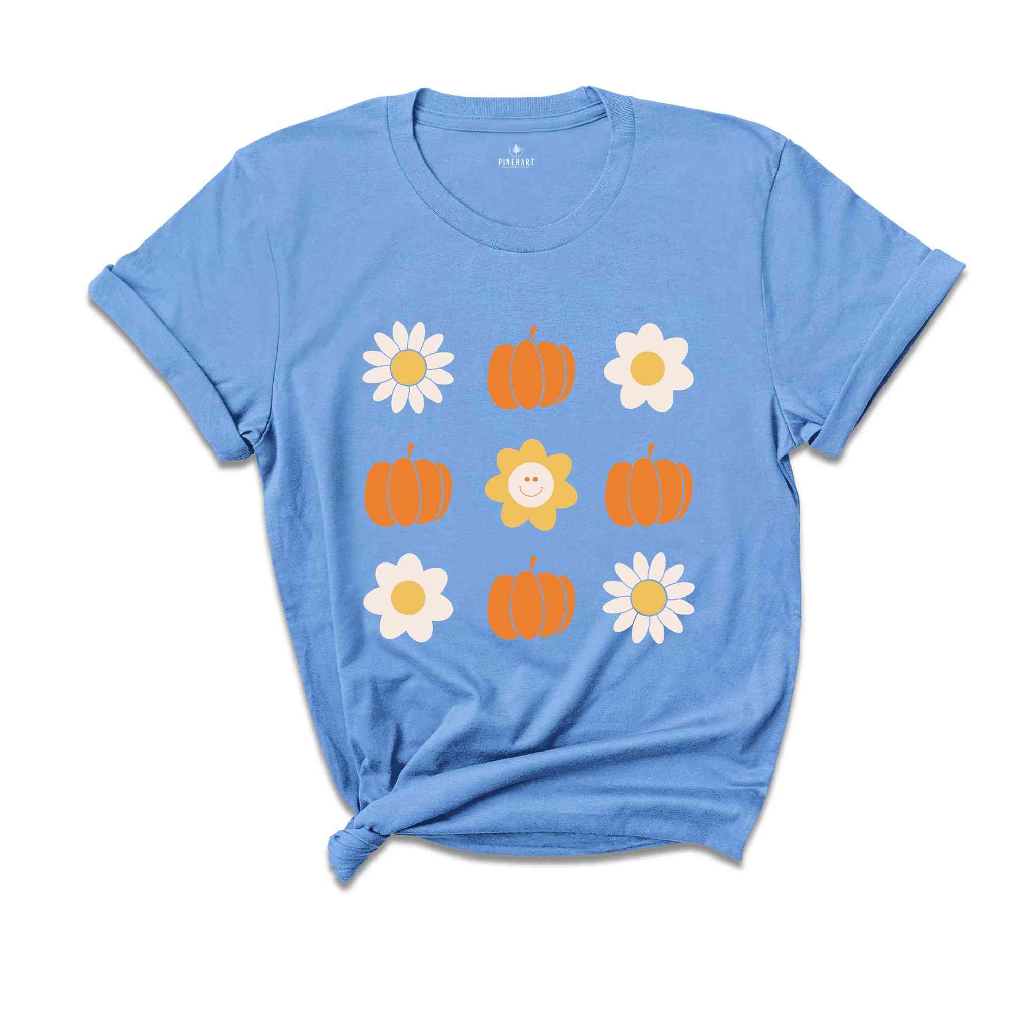 Fall Pumpkin Sunflower T-Shirt, Thanksgiving Shirt, Fal Shirt, Autumn Shirt, Pumpkin Lover Shirt, Floral T-Shirt