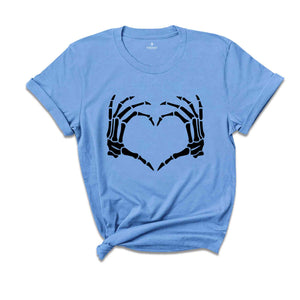 Skeleton Hand Heart Shirt, Halloween Shirt, Skeleton Hand Tee, Skeleton Heart Shirt, Scary Hands Shirt, Spooky Season Shirt