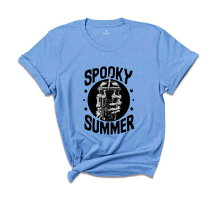 Spooky Summer Shirt, Summer Vibes Skeleton Shirt, Coffee Lover Shirt, Trendy Shirt, skeleton hand shirt, summer shirt, spooky season shirt