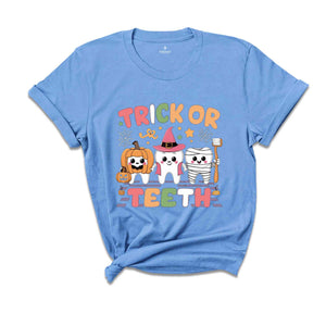 Trick Or Teeth Shirt, Halloween Dentist Tee, Retro Halloween Shirt, Spooky Dental Tee, Dental Hygienist Shirt