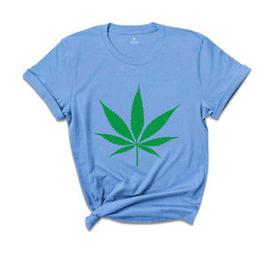 Weed Leaf Shirt, Marijuana Shirt, Stoner Shirt, Weed Pocket Shirt, Botanical Leaf Shirt, Leaf Tshirt, Garden Lovers Tee