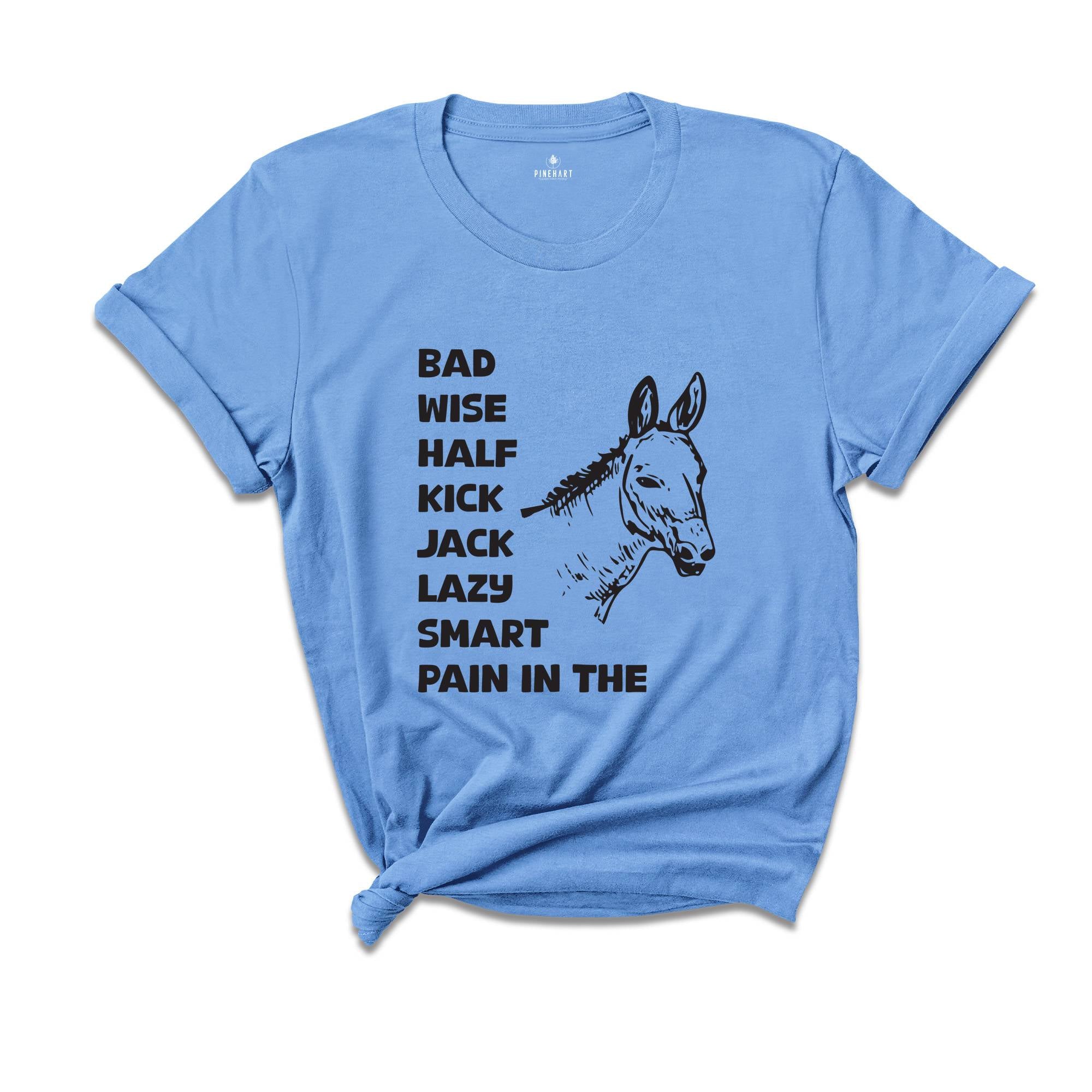 Funny Donkey Shirt, Smart Wise Bad Donkey Humor, Donkey Owner Tee, Shirt For Dad, Farm Girl Shirt, Farm Animal Shirt, Sarcastic Donkey Shirt