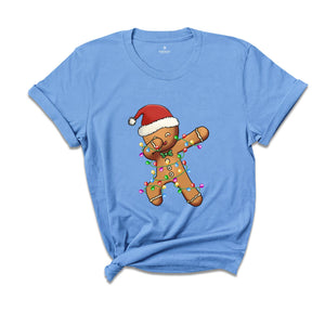 Christmas Gingerbread Dabbing Shirt, Christmas Cookie Shirt, Christmas Light Gingerbread Shirt, Christmas Gift, New Year Tee