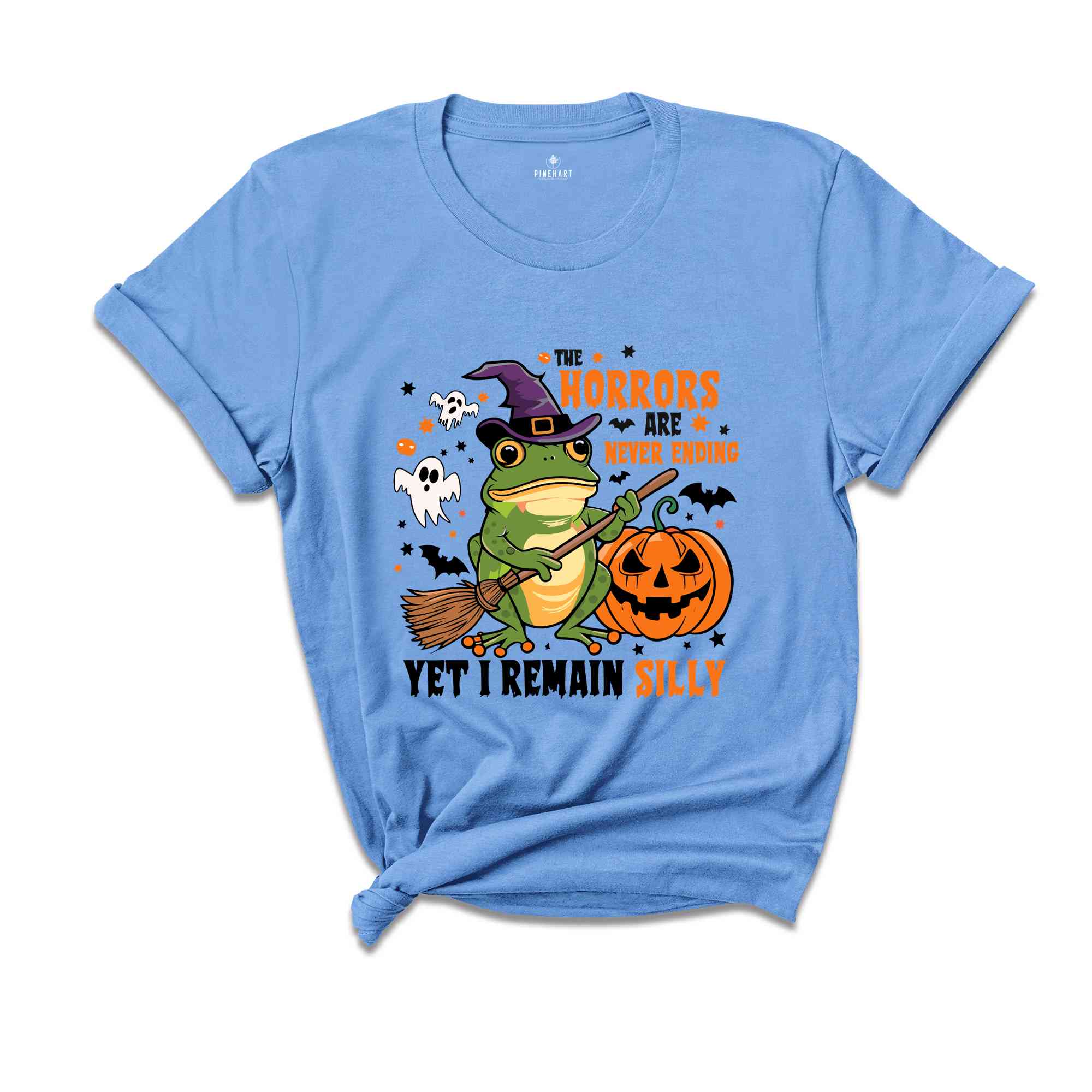 The Horrors Are Never Ending Yet I Remain Silly Shirt, Funny Frog Halloween T-Shirt, Halloween Humorous Shirt, Frog Halloween Tee