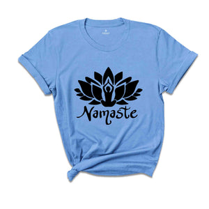 Lotus Flower TShirt, Yoga Graphic Tees, Meditation Shirt, Spiritual T-Shirt, Yoga Lover Shirt, Boho Style Shirt, Gift for Her