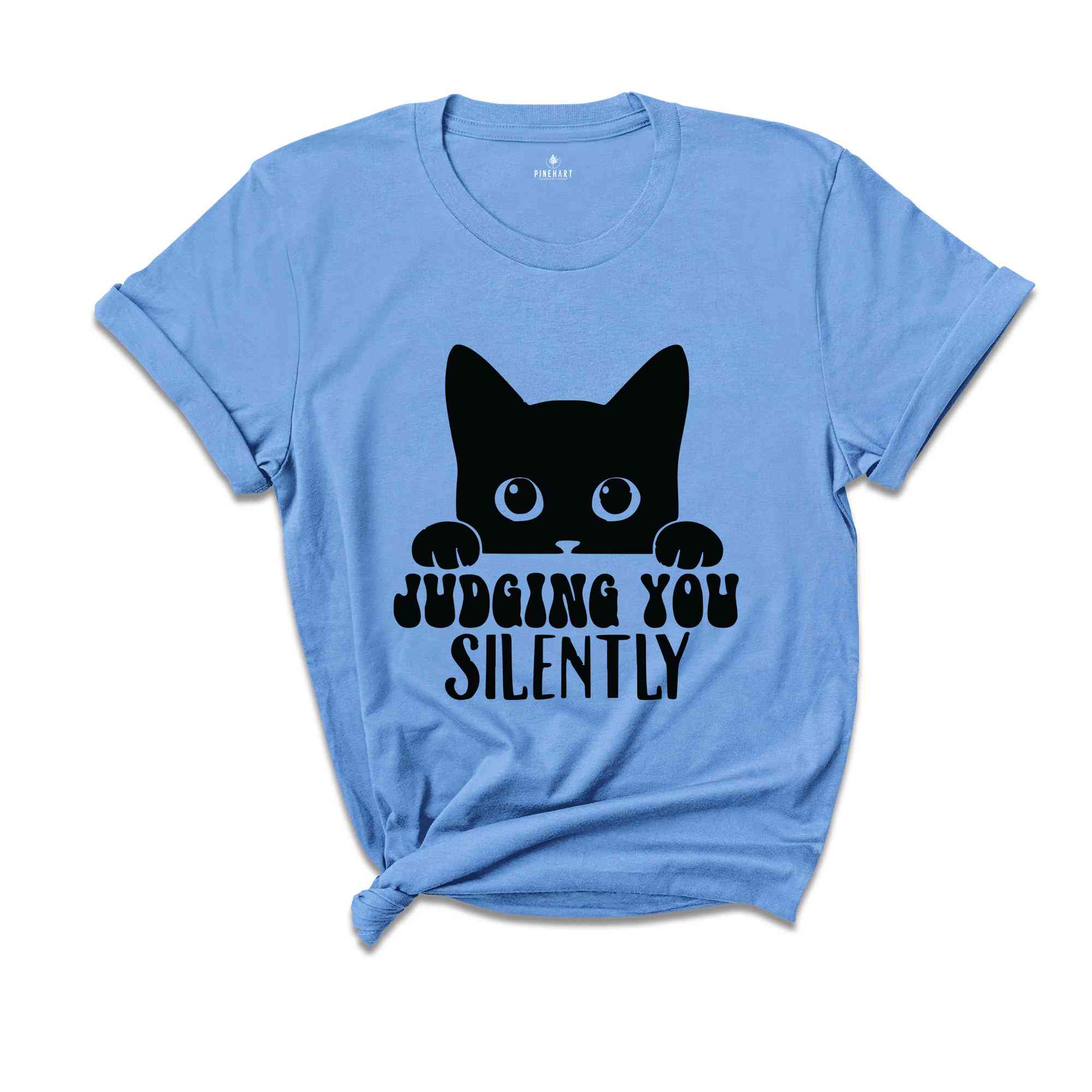 Judging You Silently T-Shirt, Cute Cat Shirt, Cat Peeking T-Shirt, Cat Lovers Shirt, Funny Cat Apparel