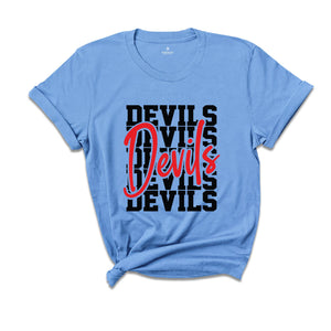 Team Mascot Shirt, Devils Team Shirt, Devils Football Shirt, Devils Fan Tee, Devils School Shirt, Devils School Spirit, Devils Mascot Tee