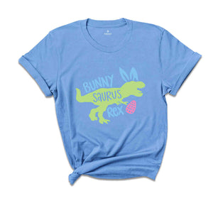 Bunny Saurus Egg Dinosaur T-shirt, Happy Easter Day Shirt, Trex Feast Tee, Spring Holiday, Dino Lover Gift, Dinosaur Easter Gift