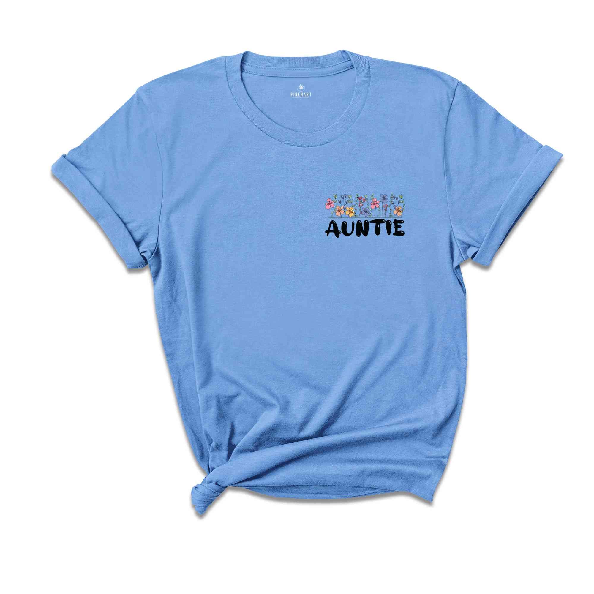 Auntie Shirt, Floral Auntie Shirt, Wildflowers Auntie Shirt, Retro Auntie Shirt, Floral New Aunt Shirt, Mother's Day Gift, Aunt Shirt