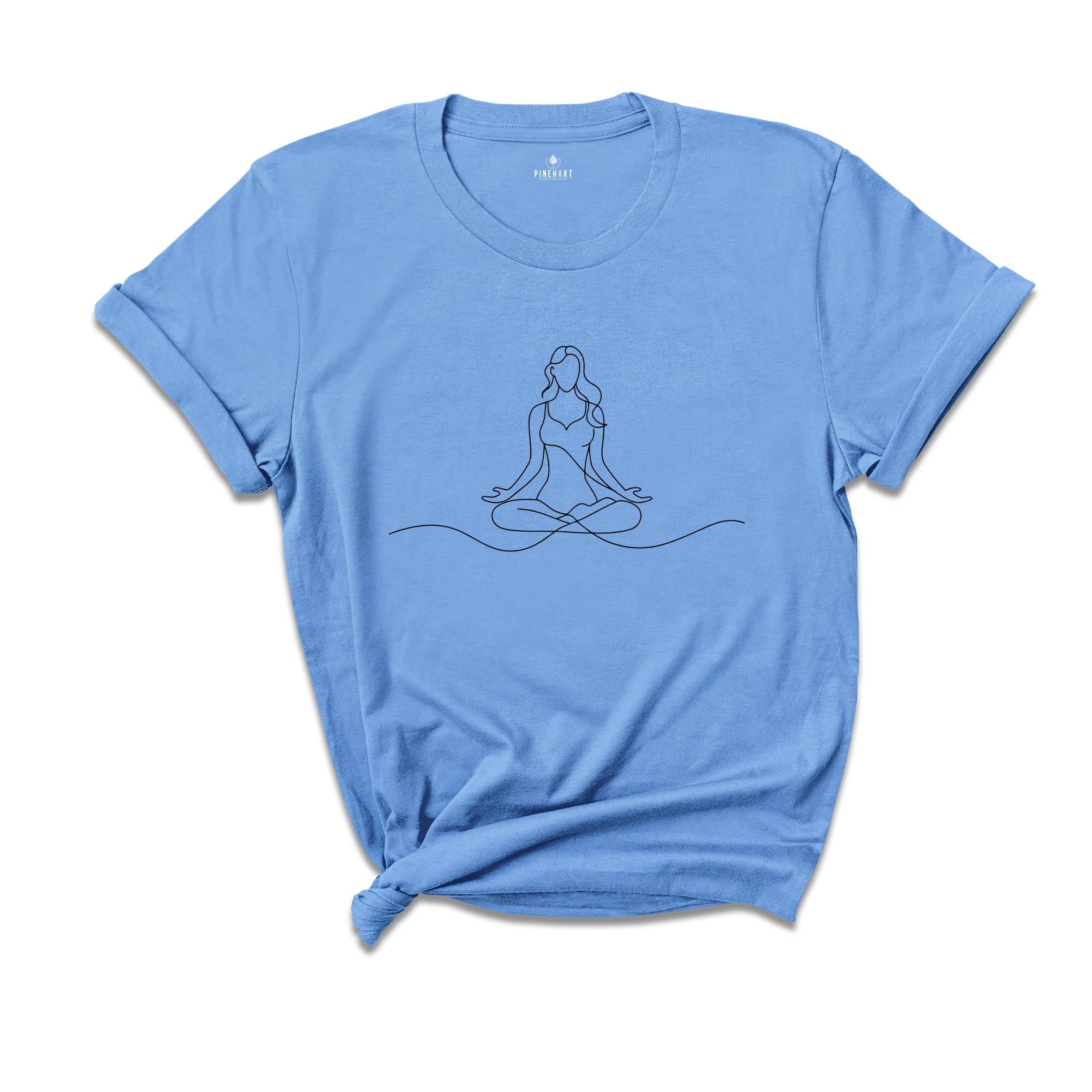 Yoga T-Shirt, Mindful Movement Gift for Mom, Birthday Surprise for Yoga Lover Shirt, Positive Vibes for Mother Tee