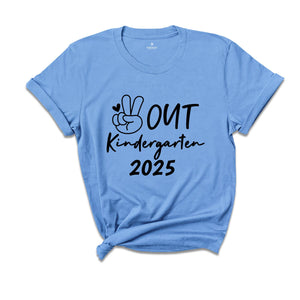 Peace Out Kindergarten 2025 Shirt, End Of The School Shirt, Last Day Of School Shirt, Kids Graduation Shirt, Tie Dye Shirt, Preschool Shirt