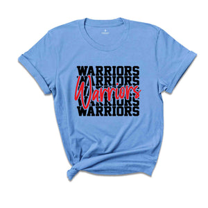 Team Mascot Shirt, Warriors Team Shirt, Warriors Football Shirt, Warriors Fan Shirt, Warriors School Shirt, Warriors School Spirit