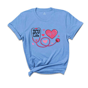 ICU Valentine Nurse Shirt, ICU Valentines Day Tshirt, ICU Nurse Shirt, Matching Couple Shirt, Valentines Day Gift