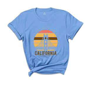 Retro California Shirt, Golden Gate Bridge T-Shirt, Urban City Shirt, San Francisco Shirt, California Adventure Shirt, Cali Girl Shirt